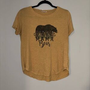 Maurices Mama Bear Graphic Tee Mustard